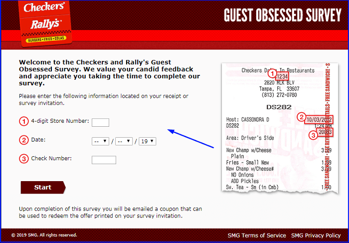 Checkers and Rally’s Survey form