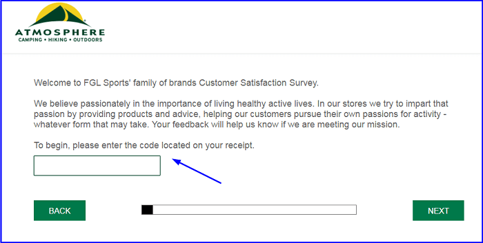 Atmosphere Customer Survey form