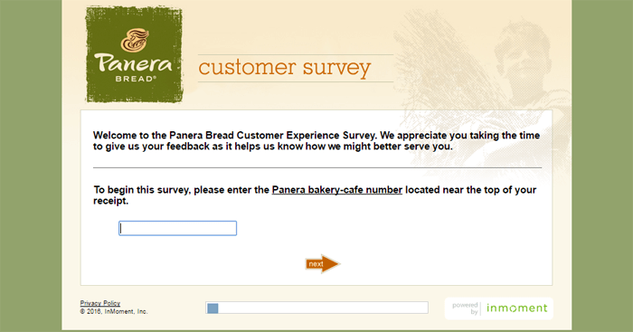 Panera Bread Guest Feedback Survey form