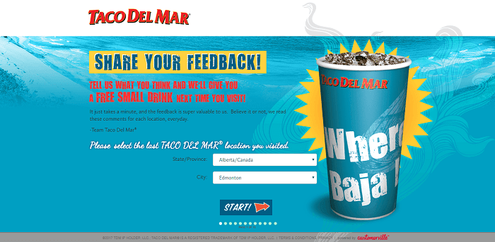 Del Mar Guest Survey form