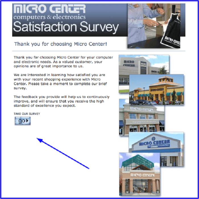 Micro Center Customer Satisfaction Survey form